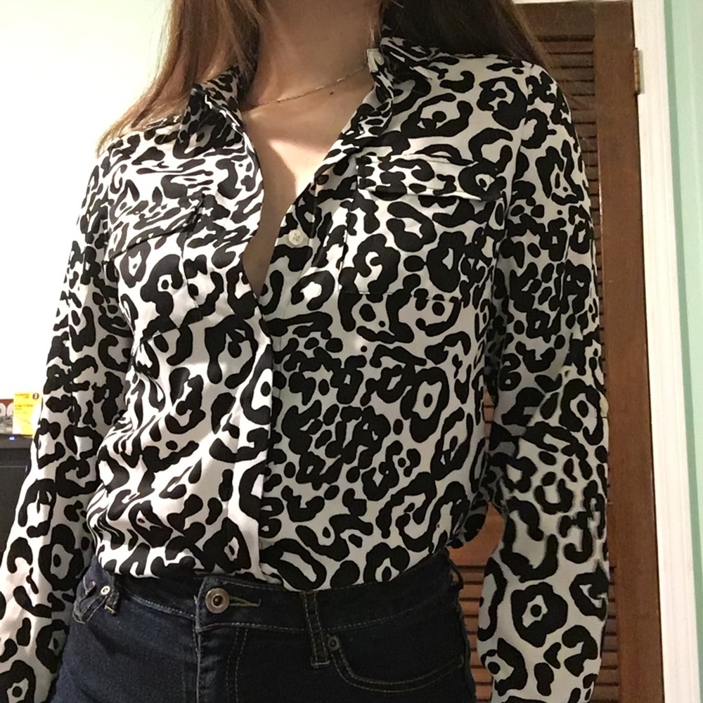 animal print blouse